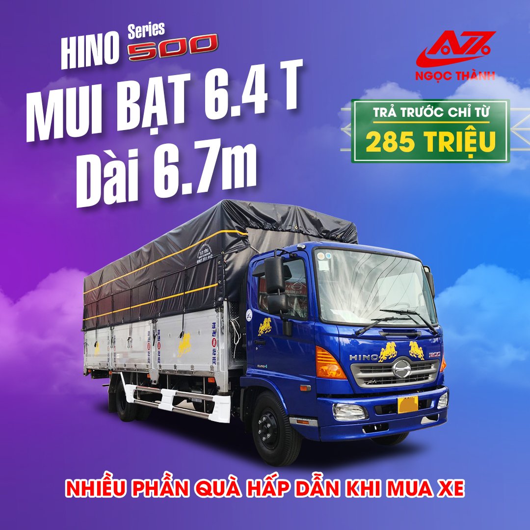 hino 6 tấn 5 thung mui bat