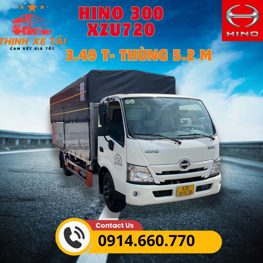 Dòng Hino 3t4 ráp việt Nam 